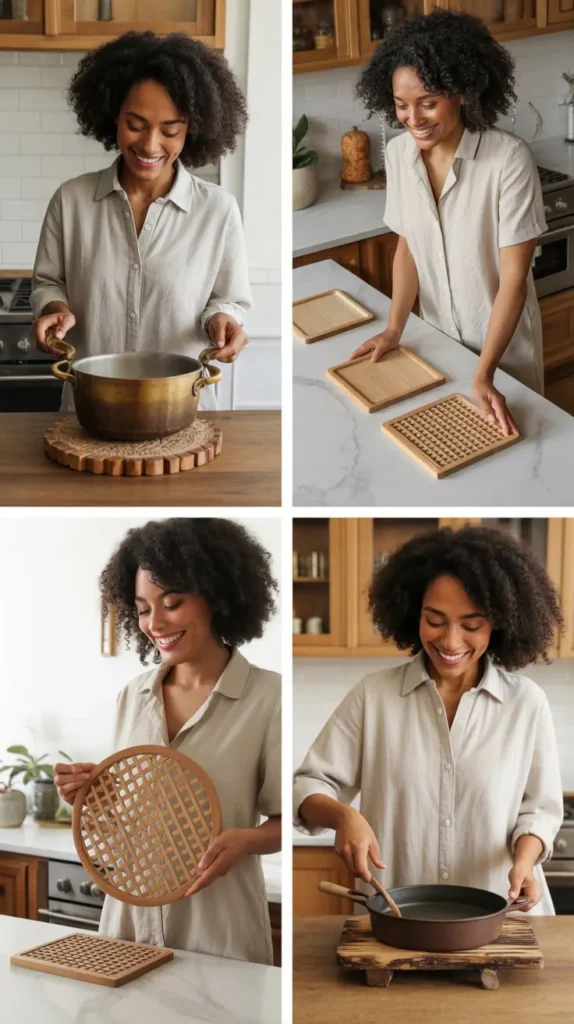 Wooden Trivets and Hot Pads