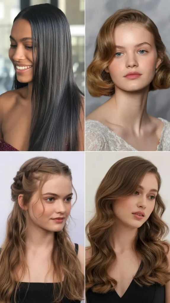 Sleek and Straight Prom Hair