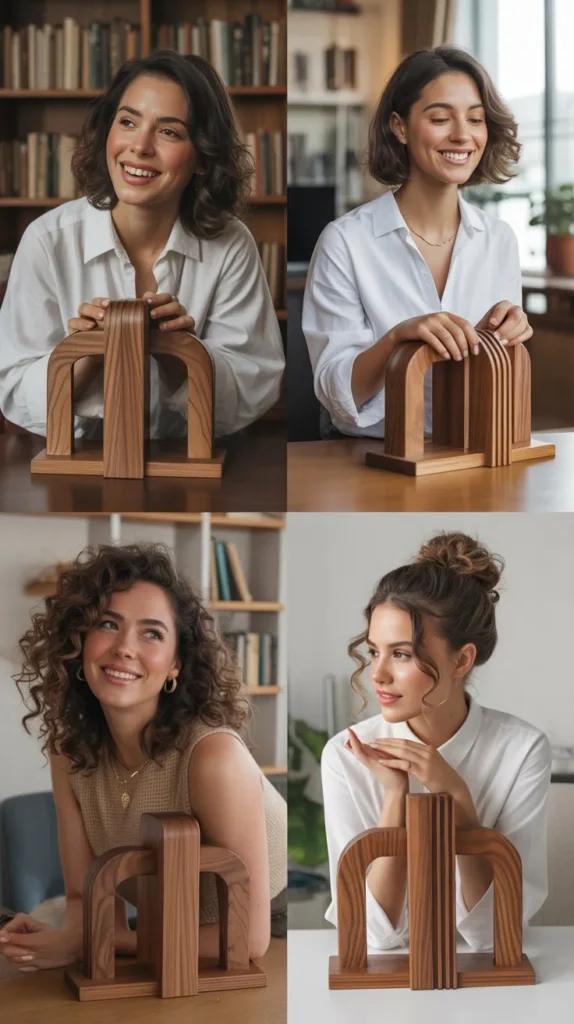 Wooden Bookends