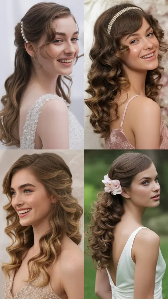 Half-Up Half-Down with Curls