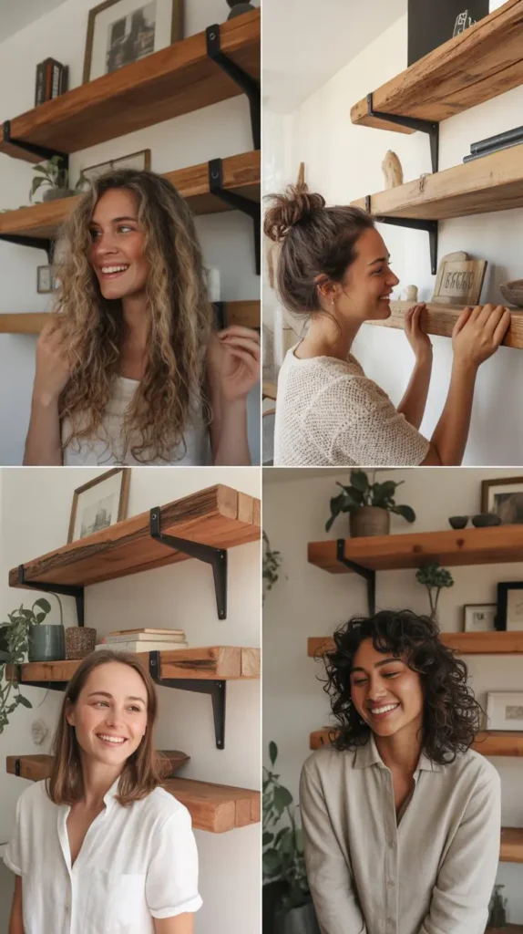 Rustic Floating Shelves