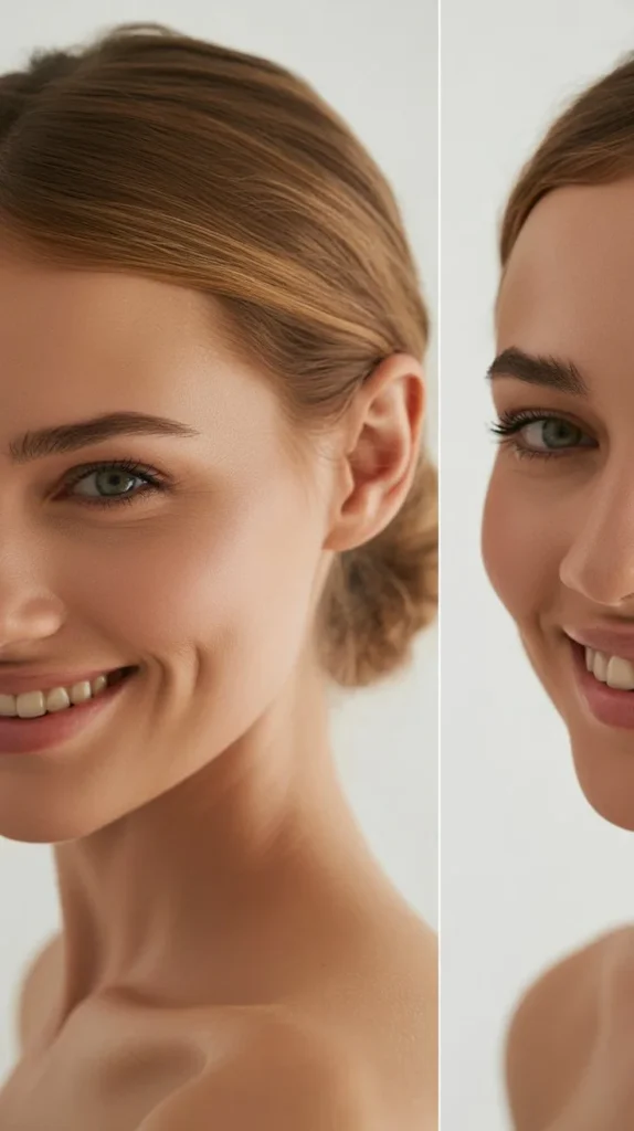 Sleek Straight Hair Tucked Behind One Ear