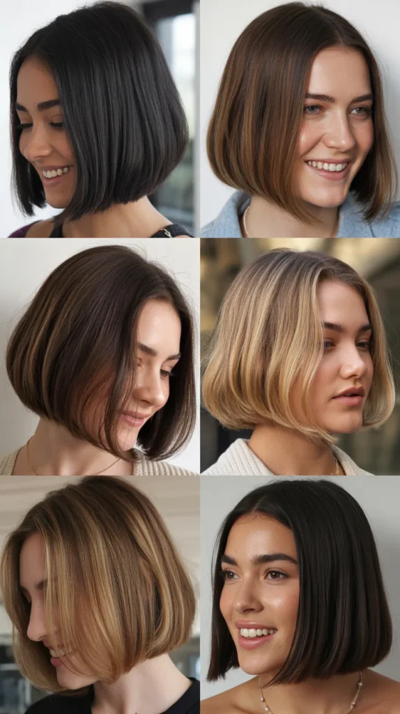 Blunt Bob with a Middle Part