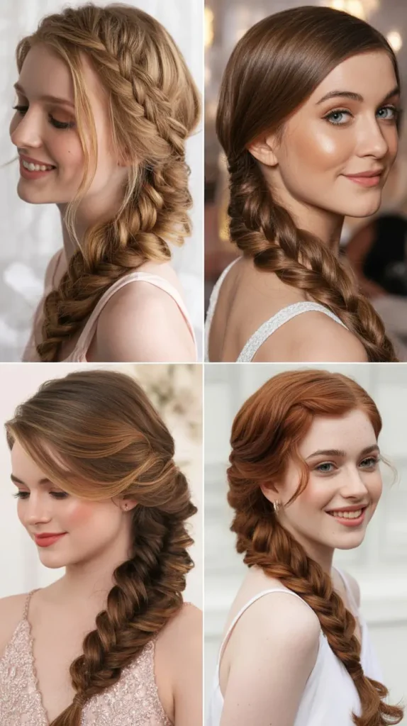 Fishtail Braid Over One Shoulder