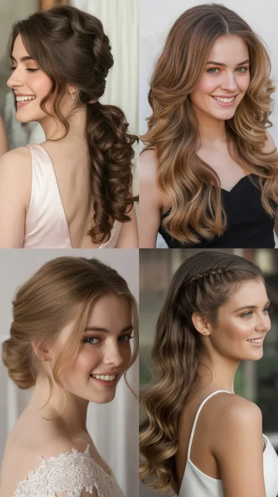 Low Side Ponytail with Curls
