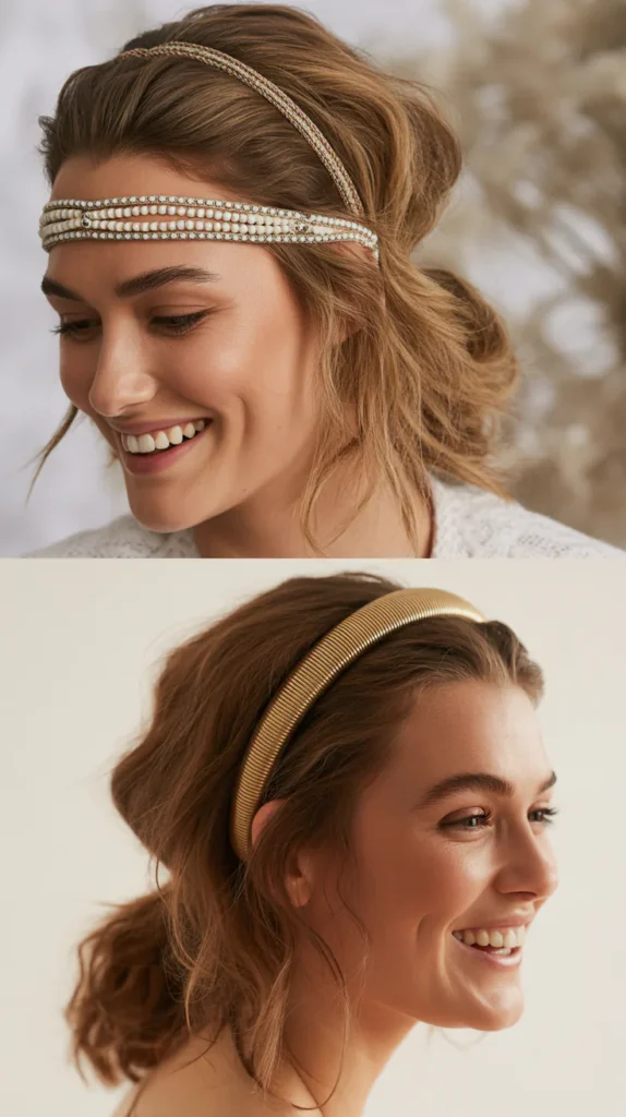 Pinned Back Sections with Statement Headband