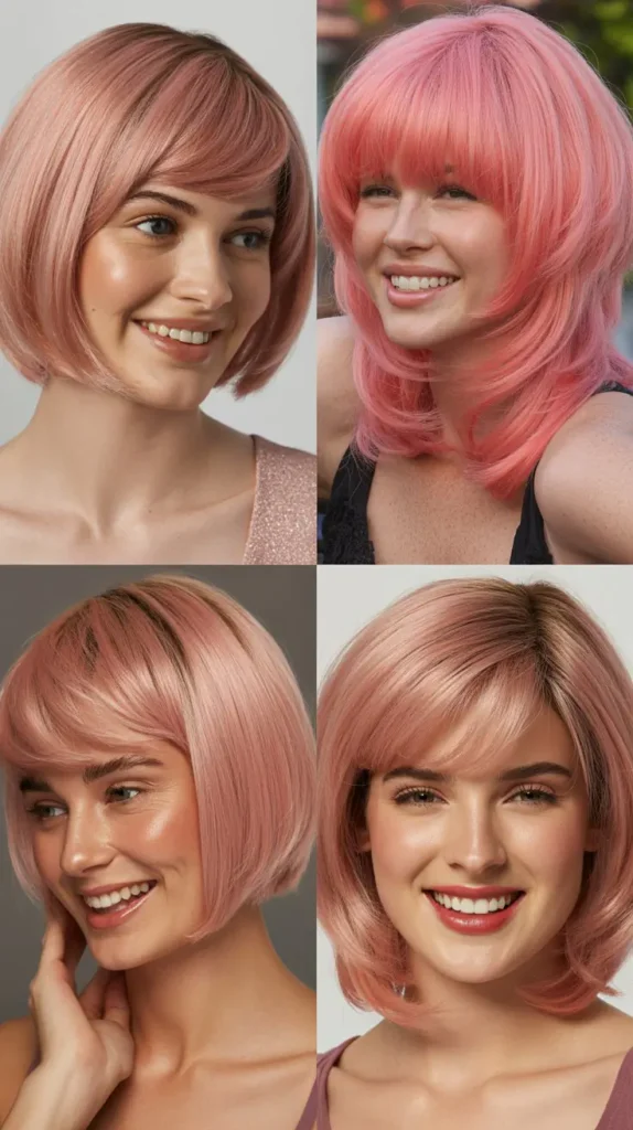 Mullet-Inspired Pink Wig