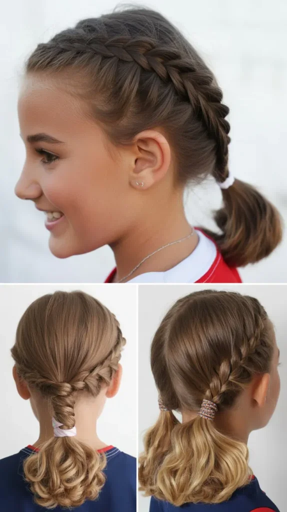 Waterfall Braid with Low Ponytail