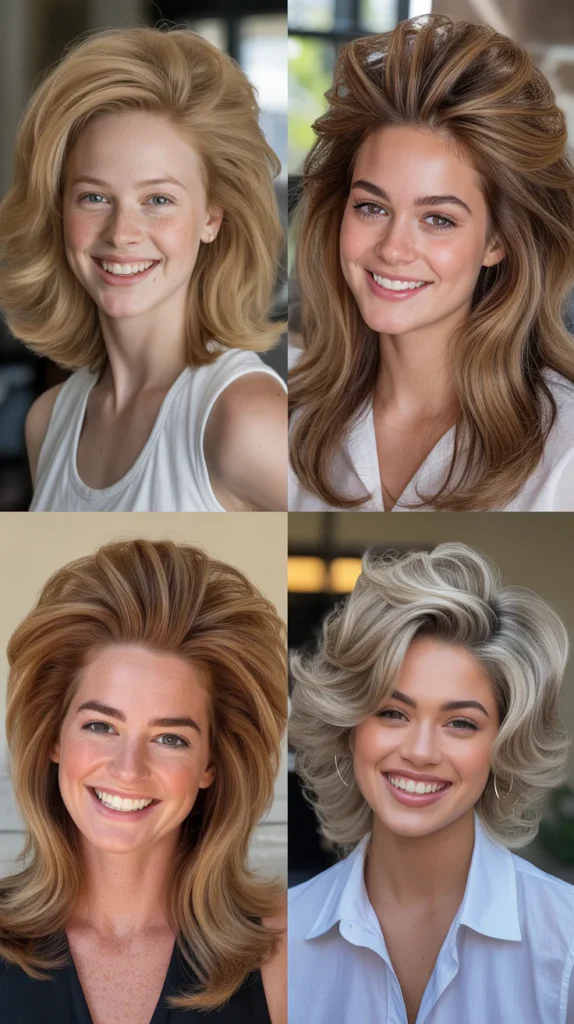 Teased Voluminous Blowout Style