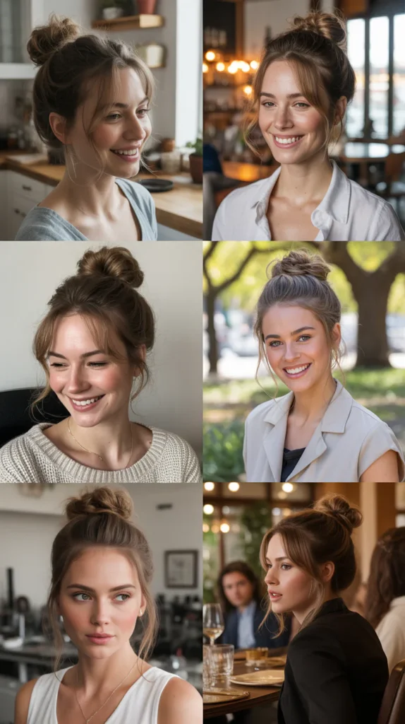 Effortless Undone Topknot Bun