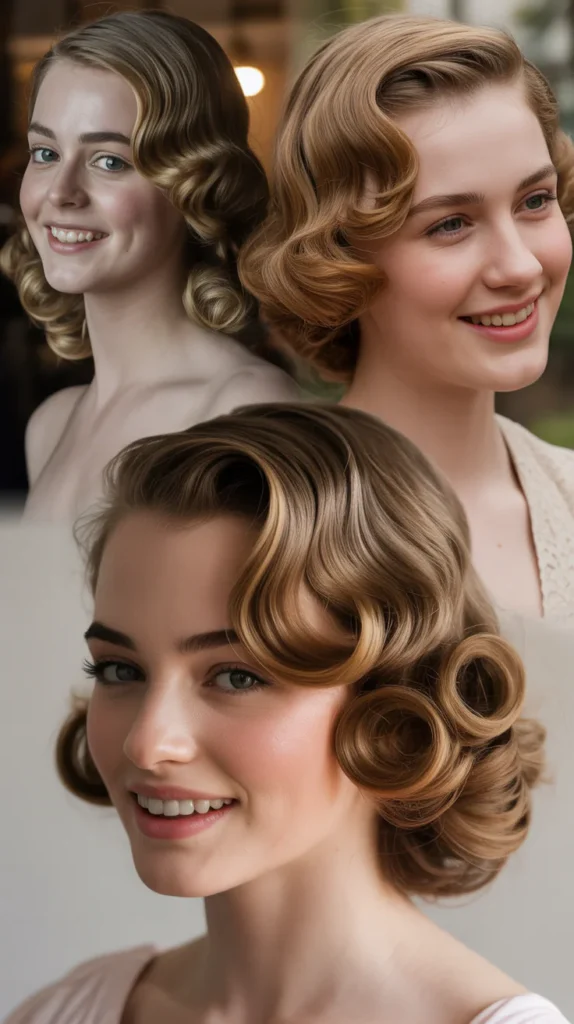 Pin Curl Half-Updo