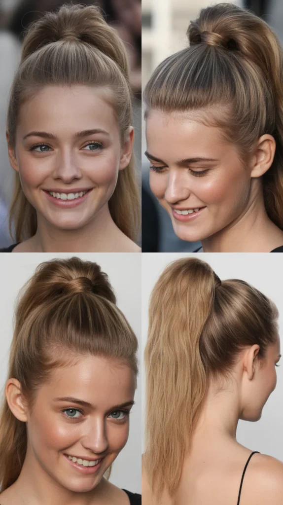 High Teased Ponytail