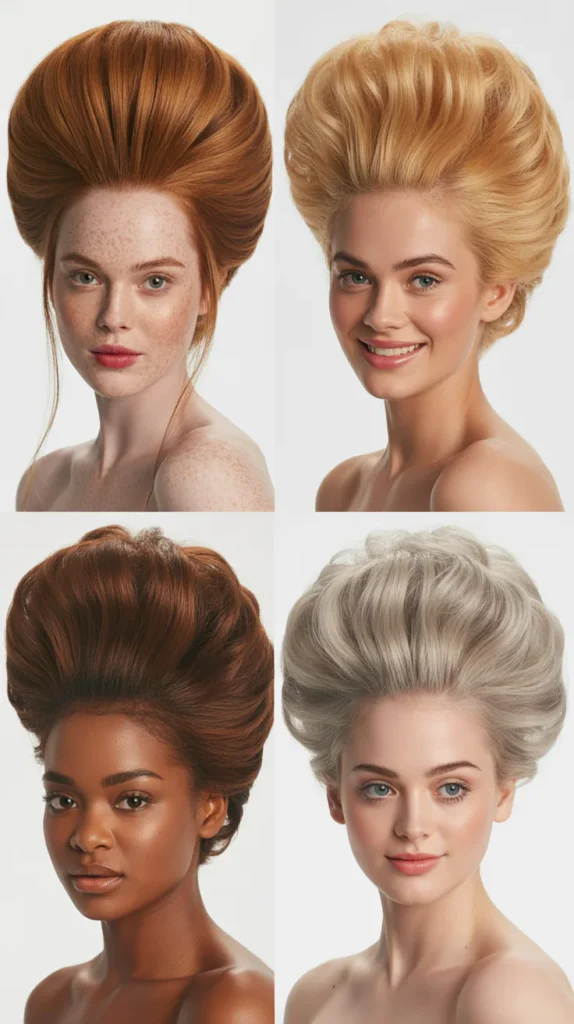 Puff Updo With Pinned Crown