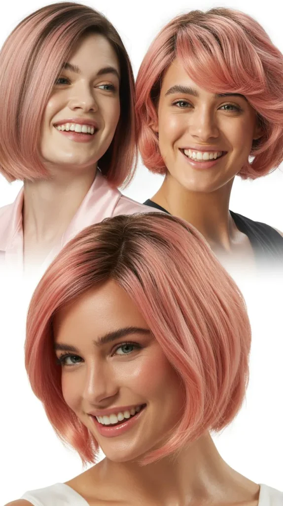 Rose Gold Bob Wig