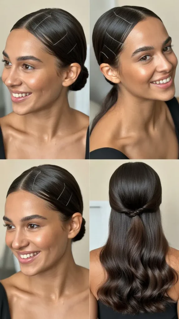 Sleek Straight Hair with an Invisible Hair Net