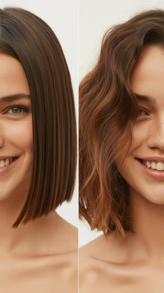 Sleek Straight Blunt-Cut Style