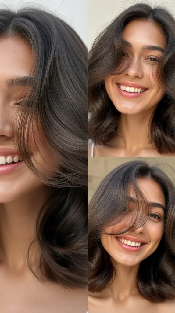 Sleek Straight Hair with Soft Face Framing Layers