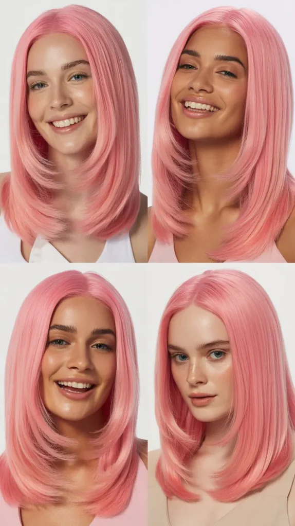 Icy Pink Straight Wig