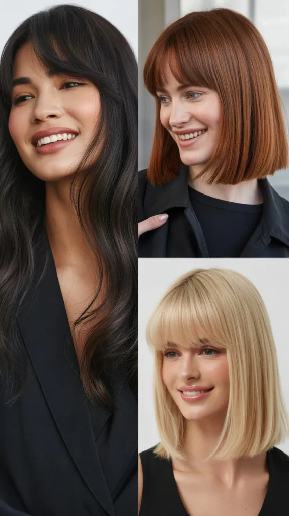 Curtain Bangs with Straight Hair