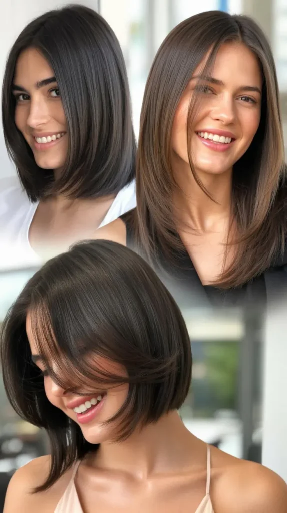 Straight Layered Hair with Wispy Ends