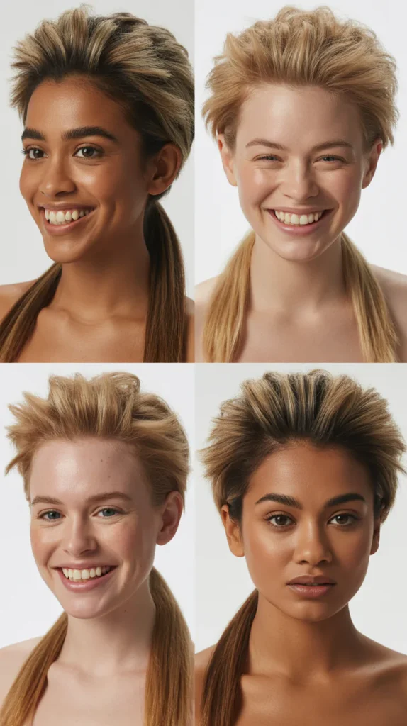 Teased Crown Ponytail