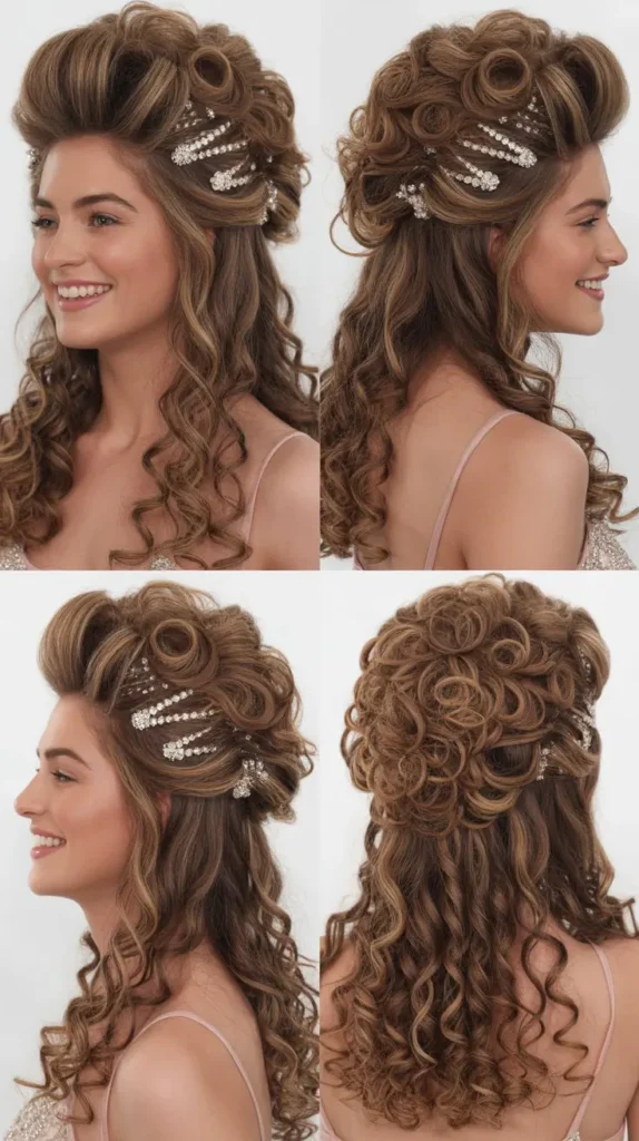 Voluminous Curly Updo