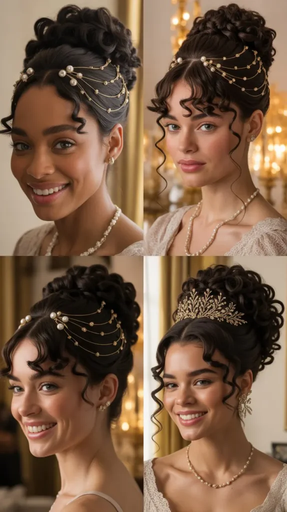 Crochet Curls Pinned into a Formal Style