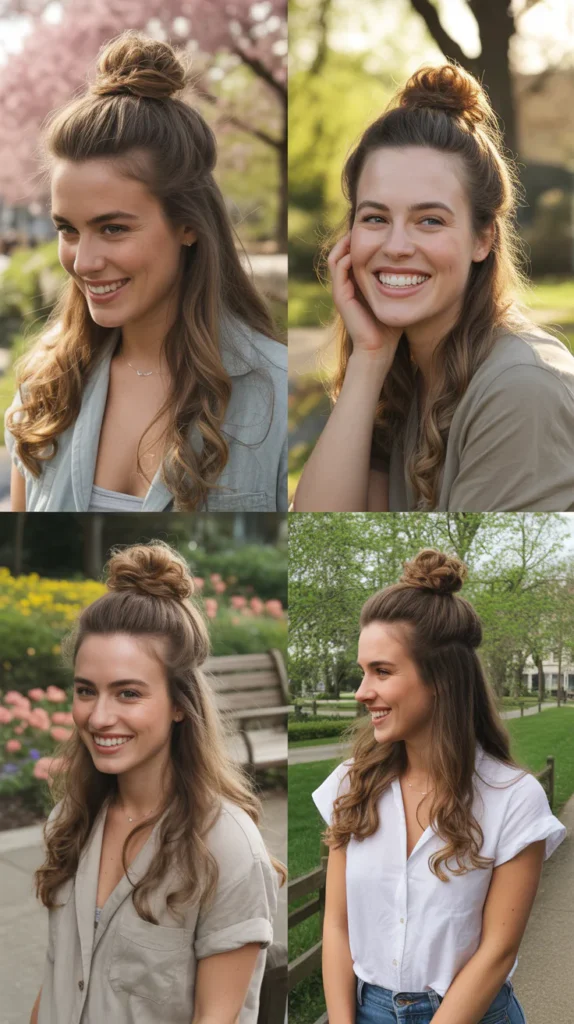 Top Knot with Face-Framing Pieces