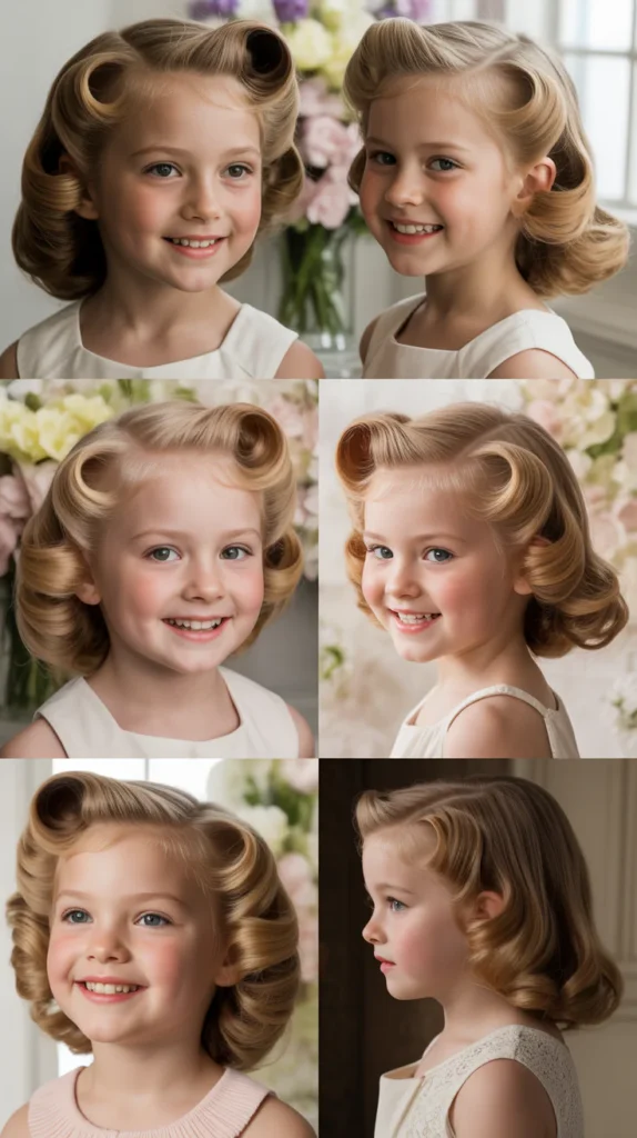 Side Part with Pin Curls