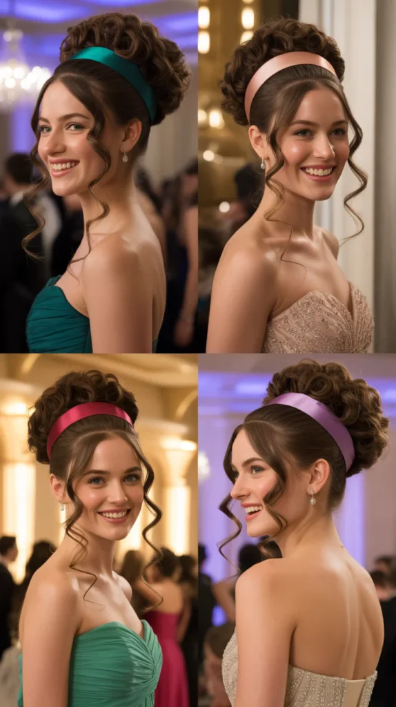 Pineapple Updo with Falling Curls