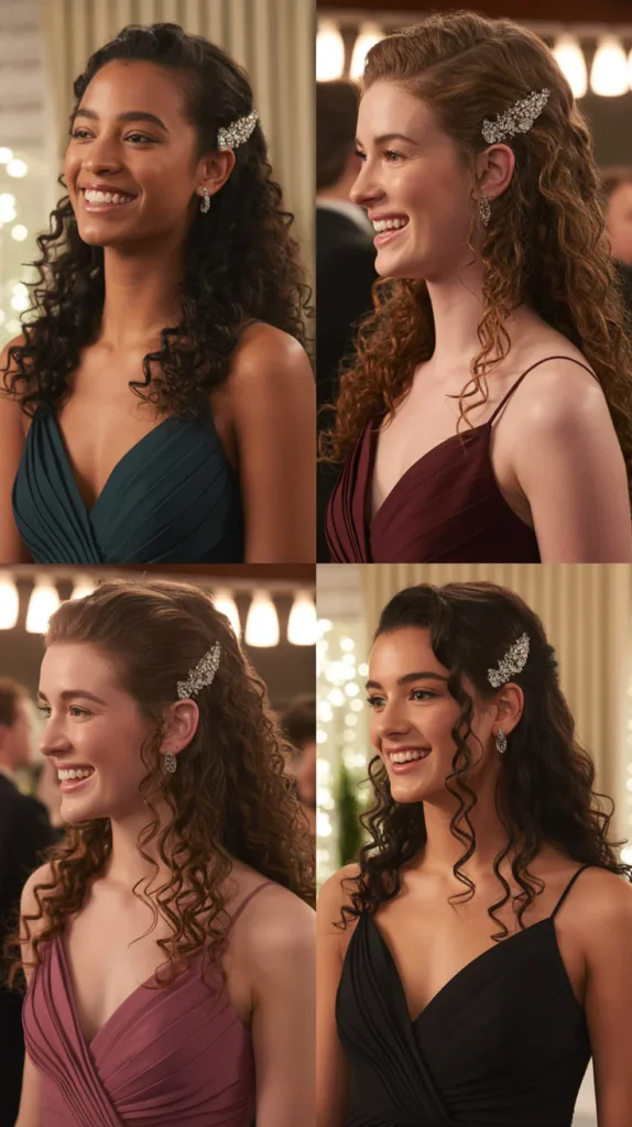  Half-Up Half-Down Curly Style