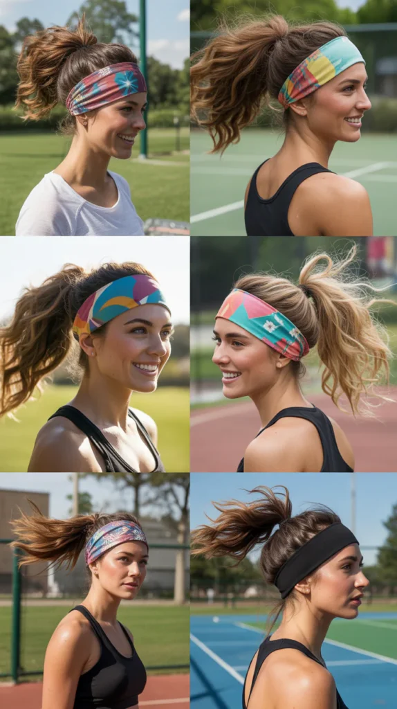 High Pony with Printed Headband