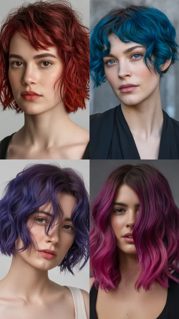 Dirty Bob with Bold Color