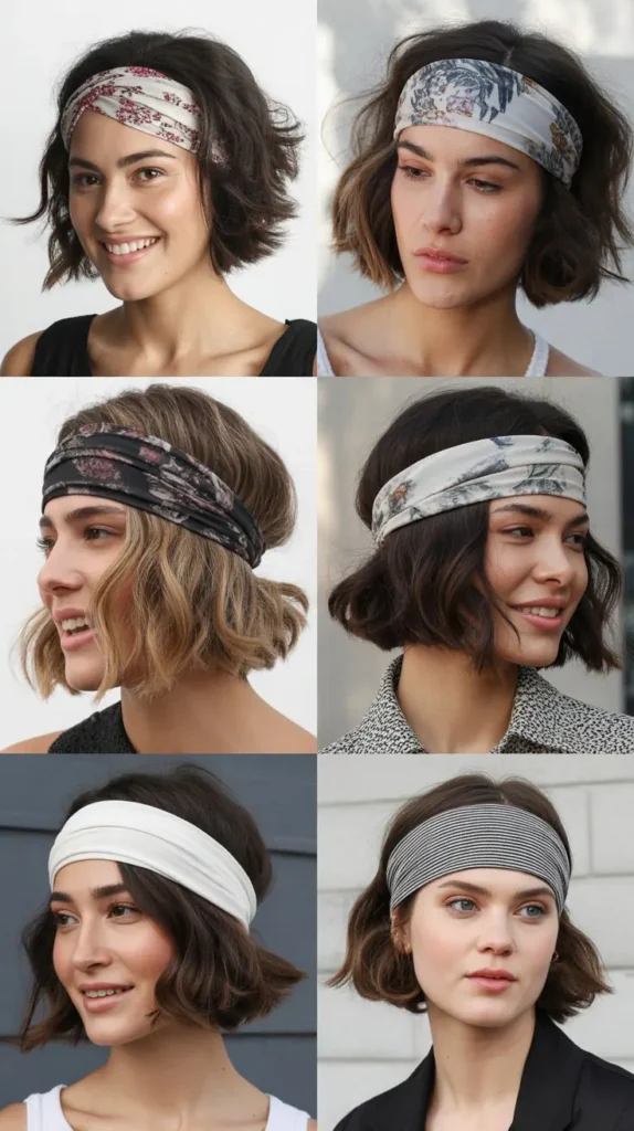  Tousled Textured Bob with Headband