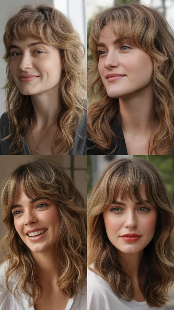 Tousled Curtain Bang Style