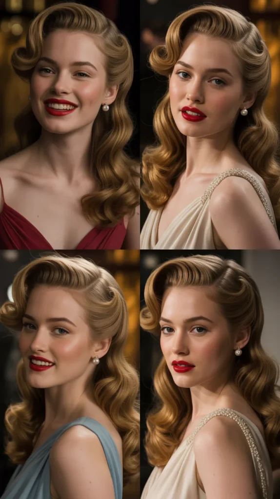 Vintage Hollywood Waves Updo