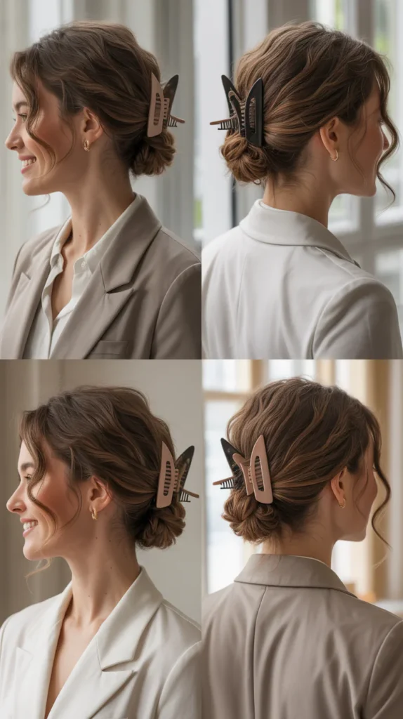 The Half-Up Claw Clip Twist