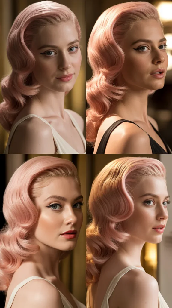 Side-Swept Pink Ponytail