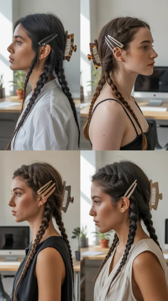 The Relaxed Boho Claw Clip Braid