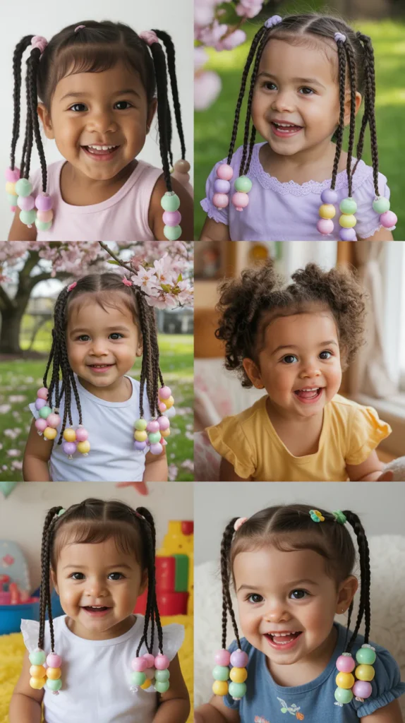 Braided Pigtails with Beads