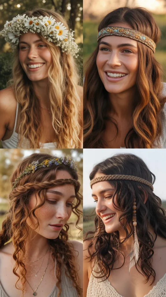 Boho Braided Headband Look