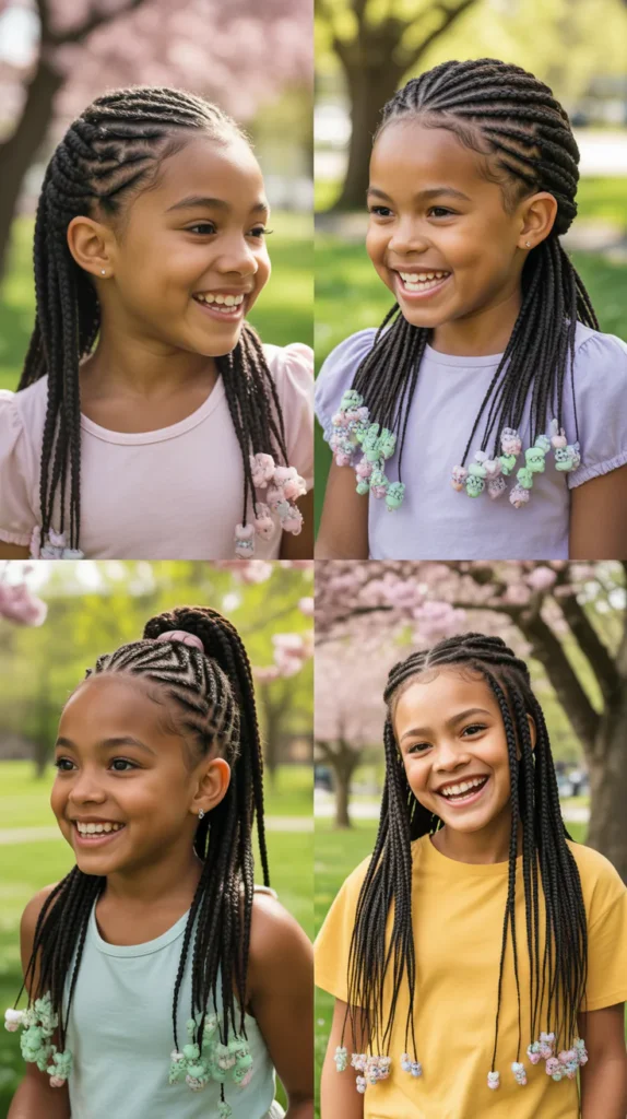 Micro Braids with Colorful Beads