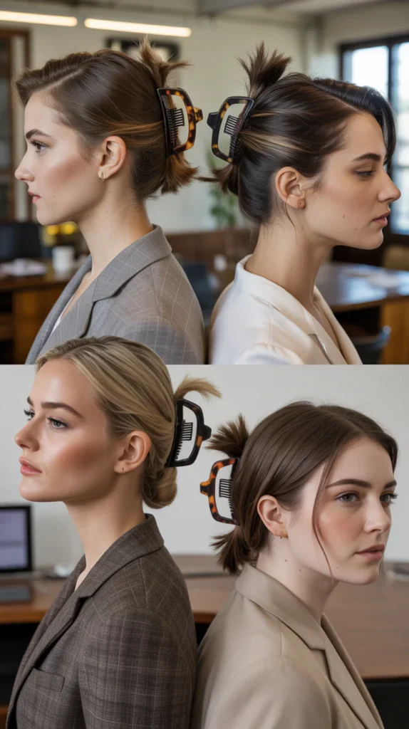 The Backward Flip Claw Clip Style