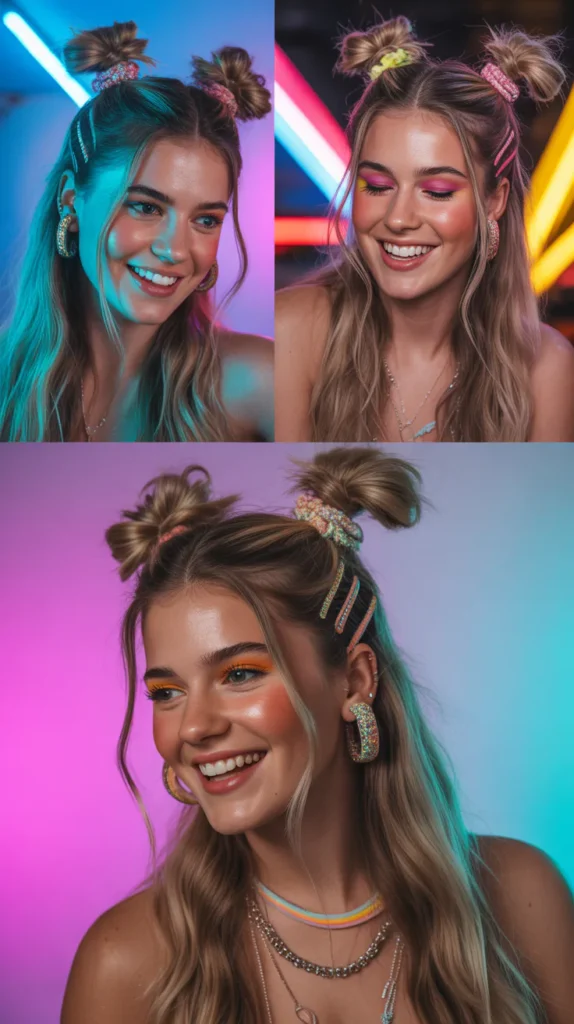  Space Buns Ponytail Hybrid