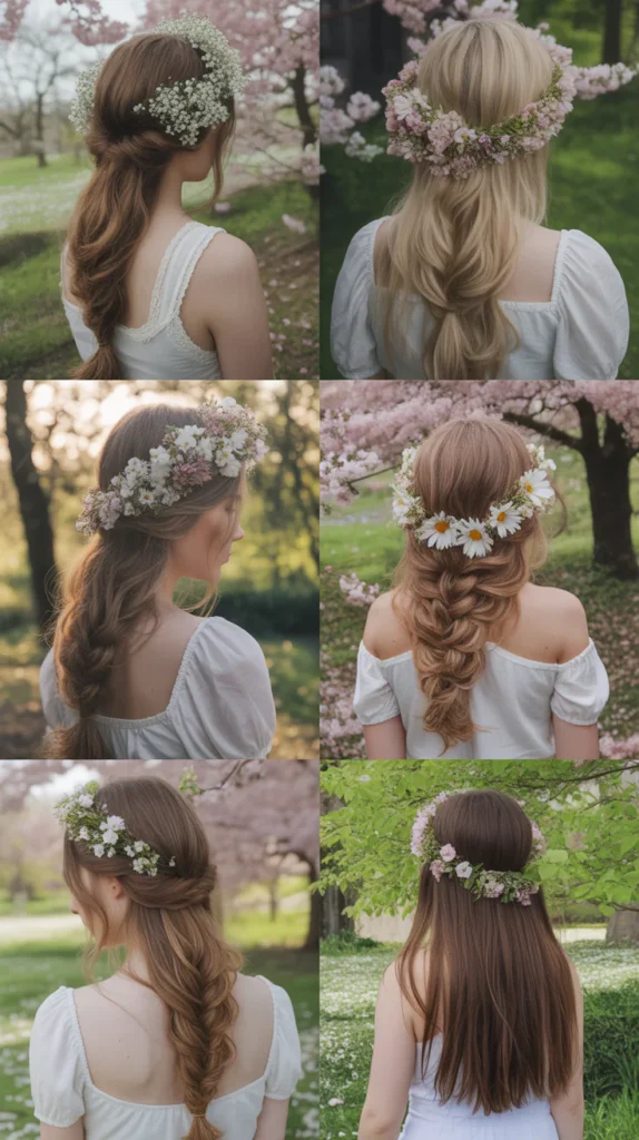 Half-Up Floral Crown