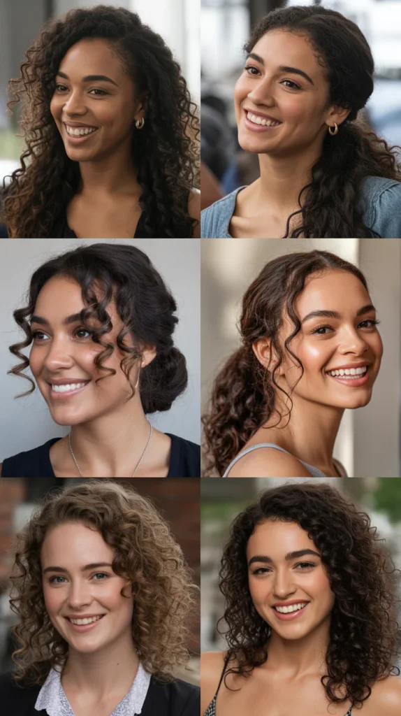 Half-Up Textured Style for Curly Hair