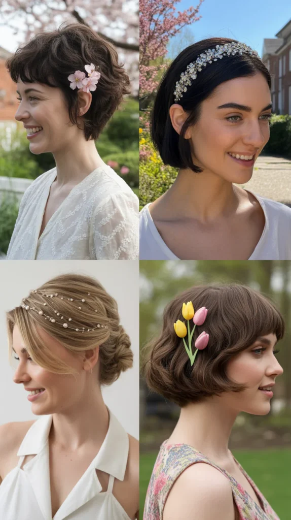 Short Hair Spring Updo