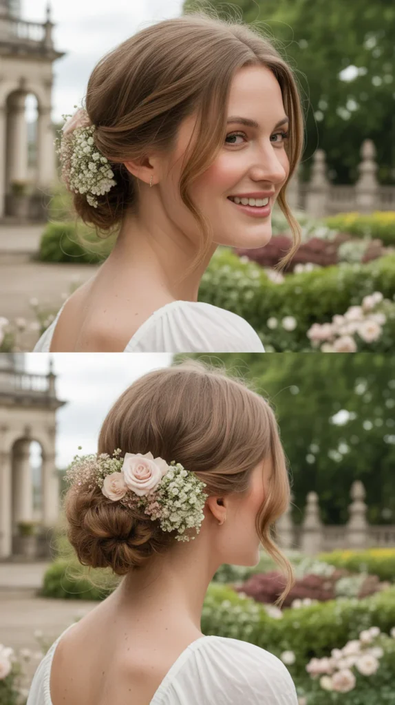Floral Pinned Updo