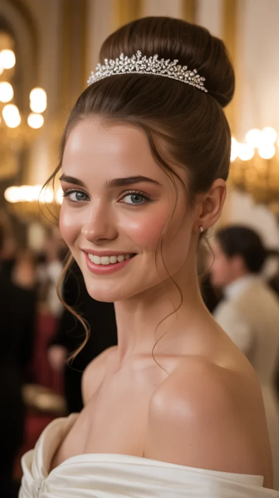 The High Regency Topknot with Crystal Tiara