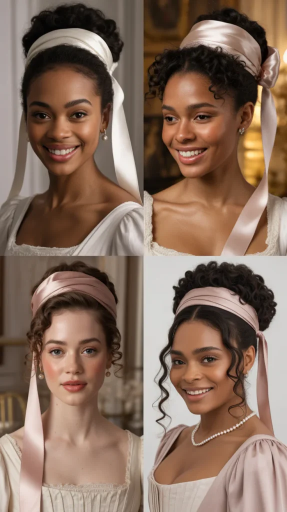 High Bun with Ribbon Wrap